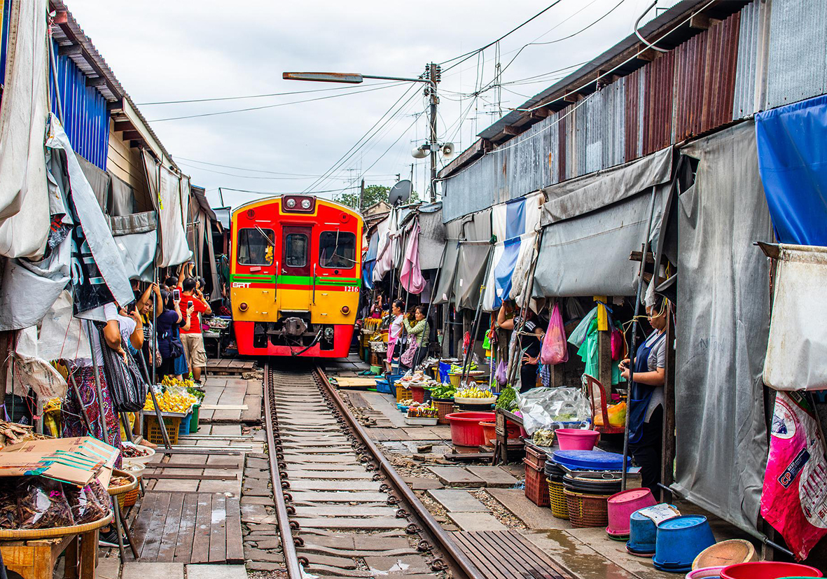 Maeklong Railway Market